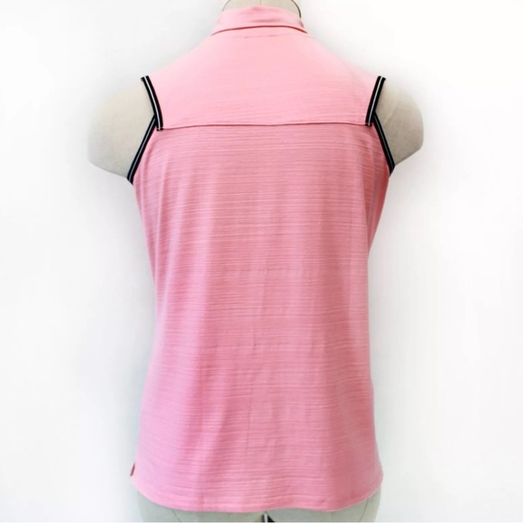 T by TALBOTS Polo Pink Sleeveless Tank Tee Top Womens Large Golf Sporty - Picture 4 of 4